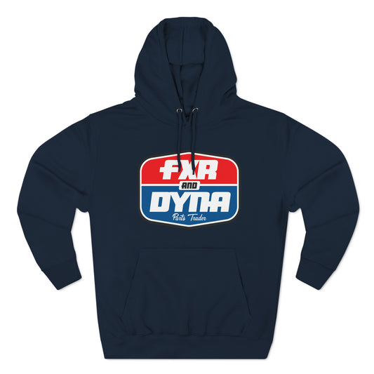 Front Logo Hoodie - Red & Blue (Blank Back)