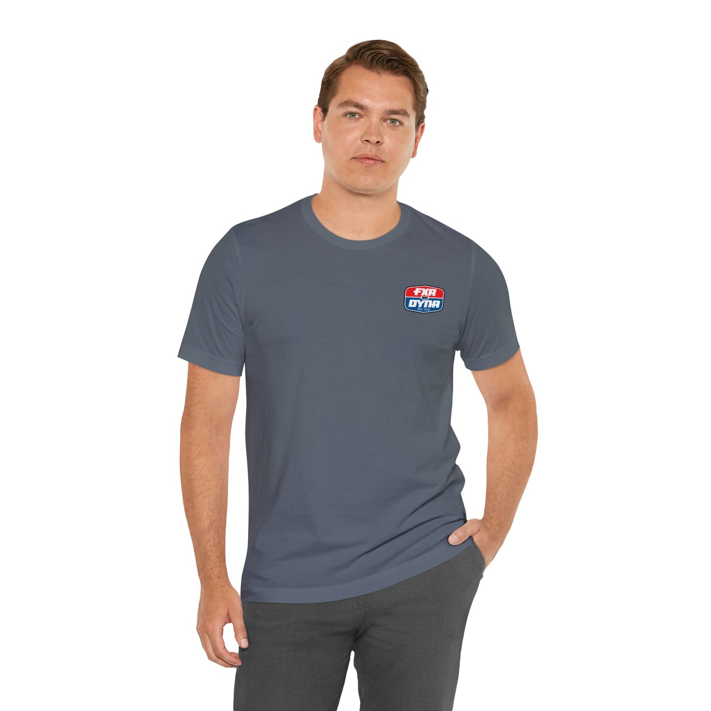 Red & Blue Logo T-Shirt (Front & Back Designs)