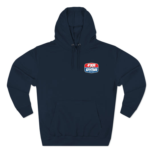 Front & Back Logo Hoodie - Red & Blue